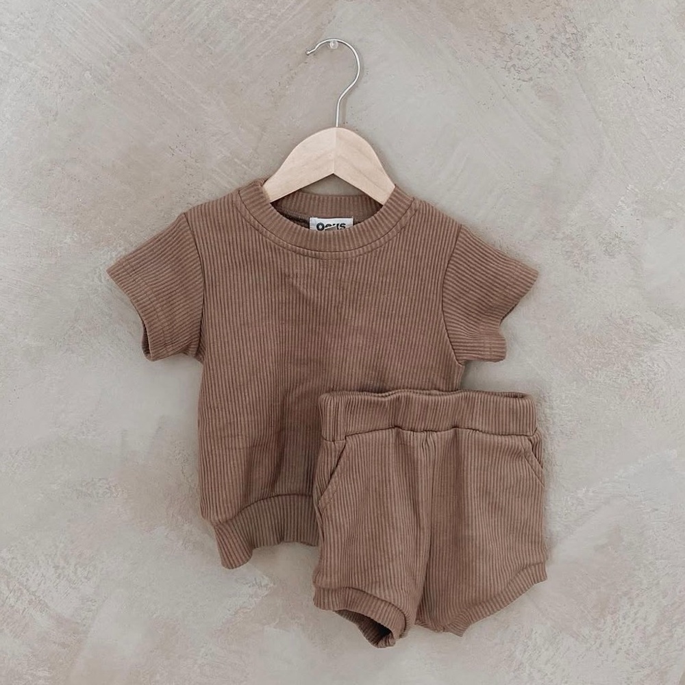 Oaks two piece ribbed set